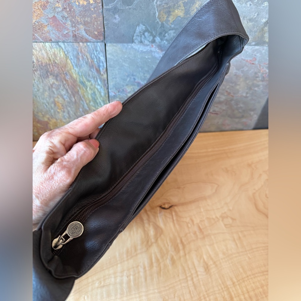 Pompeii Cecchini, made in Italy, minimalist dark brown beautifully made bag - Picture 12 of 13